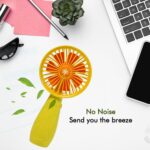 Foldable Handy Light Fans Rechargeable Handheld Mini Fan Electric Personal Fans Hand Bar Desktop Fan (Battery Not Include) - Image 6