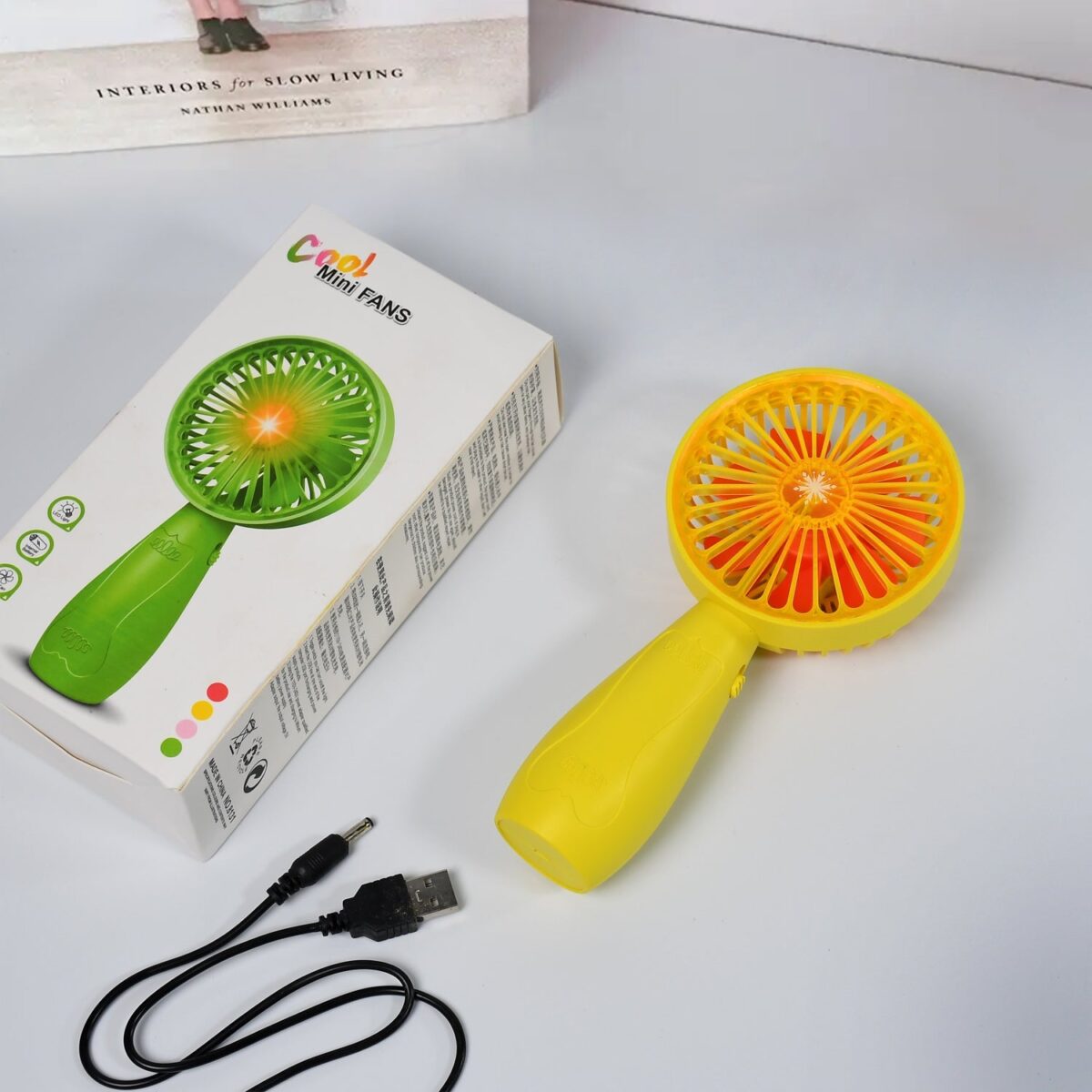 Foldable Handy Light Fans Rechargeable Handheld Mini Fan Electric Personal Fans Hand Bar Desktop Fan (Battery Not Include) - Image 2