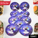 Round Plates Disposable Paper Plates  Happy Birthday, Gift (10 Pcs Set / Mix Design) - Image 2