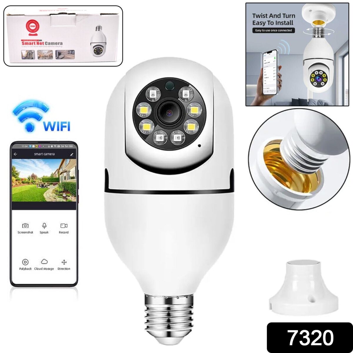 V380 Pro Fisheye 360 Degree Panoramic Wireless WiFi IP CCTV Security Camera (Pack of 1) - Image 2
