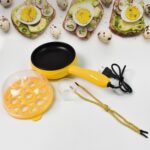 Multi functional Electric 2 in 1 Egg Frying Pan with Egg Boiler Machine Measuring Cup with Handle - Image 2