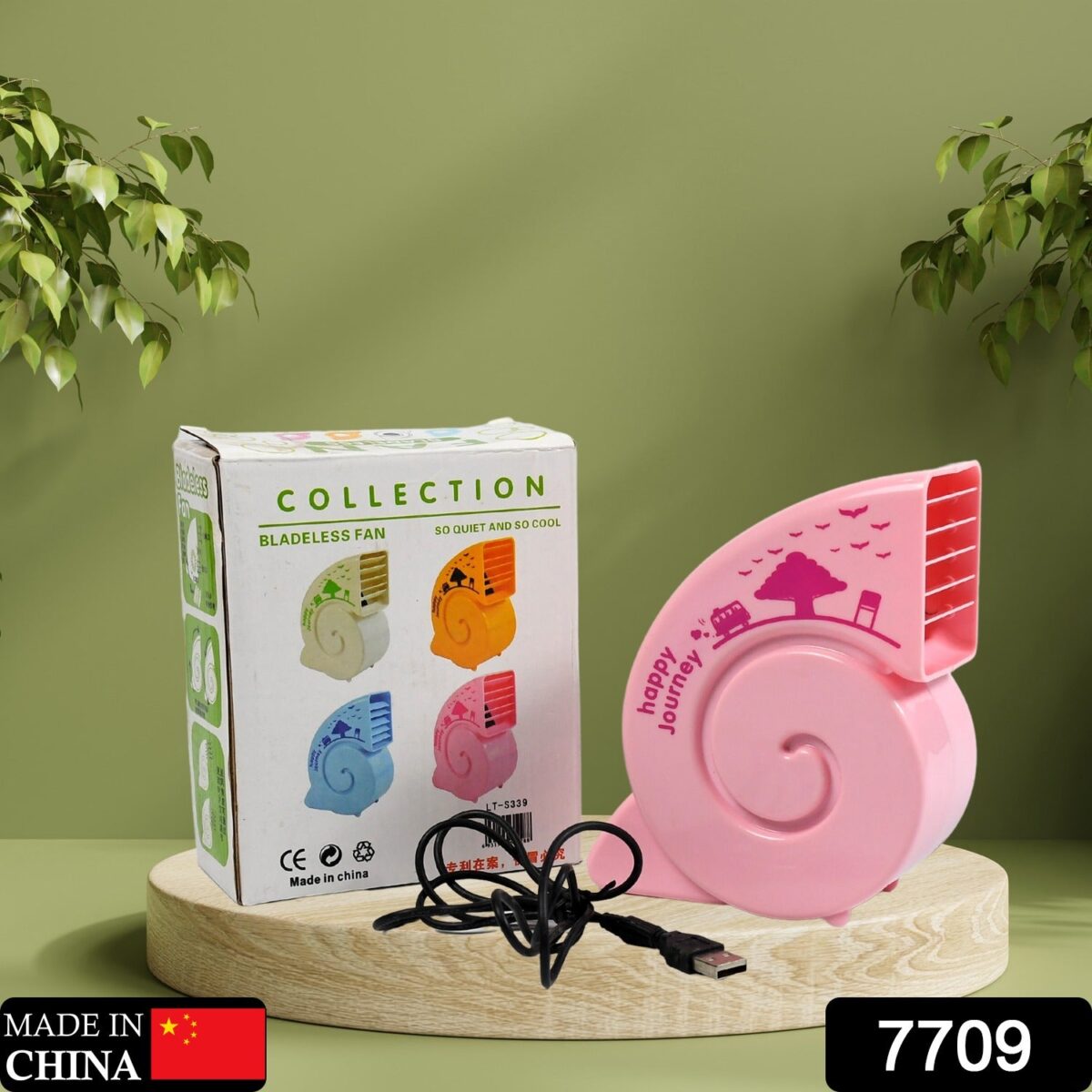 Cute USB Mini Fan: Bright, Quiet & Portable for Your Desk (Battery Not Included) - Image 2