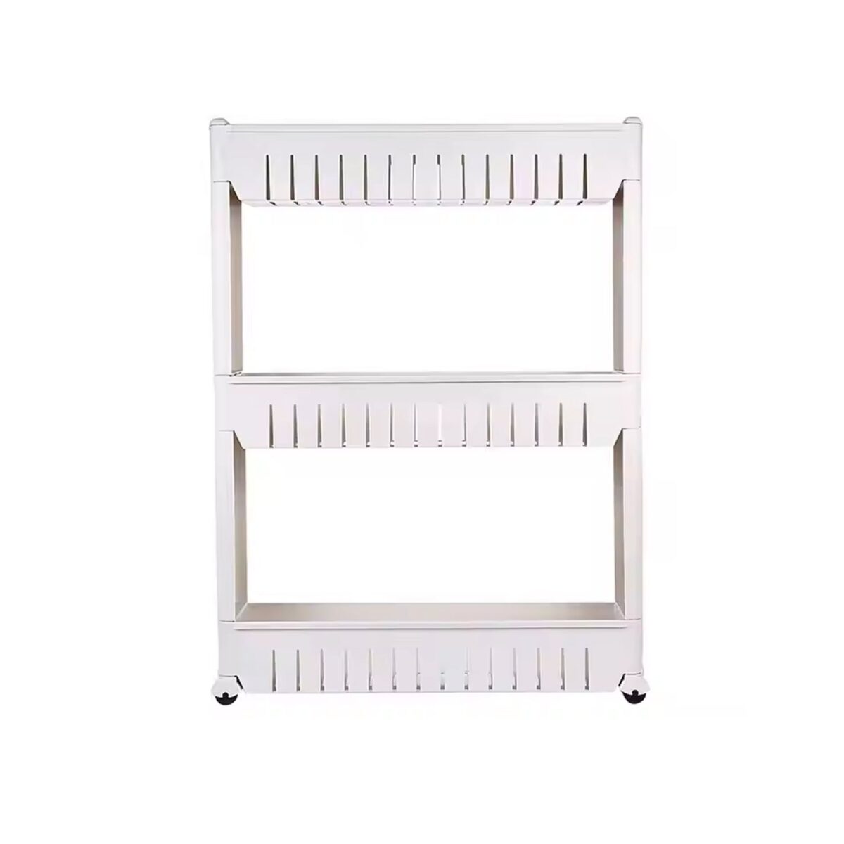 Multipurpose 3 Layer Slim Side Space Saving Storage Organizer Rack Shelf - Image 1