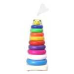 Plastic Baby Kids Teddy Stacking Ring Jumbo Stack Up Educational Toy 9pc - Image 4