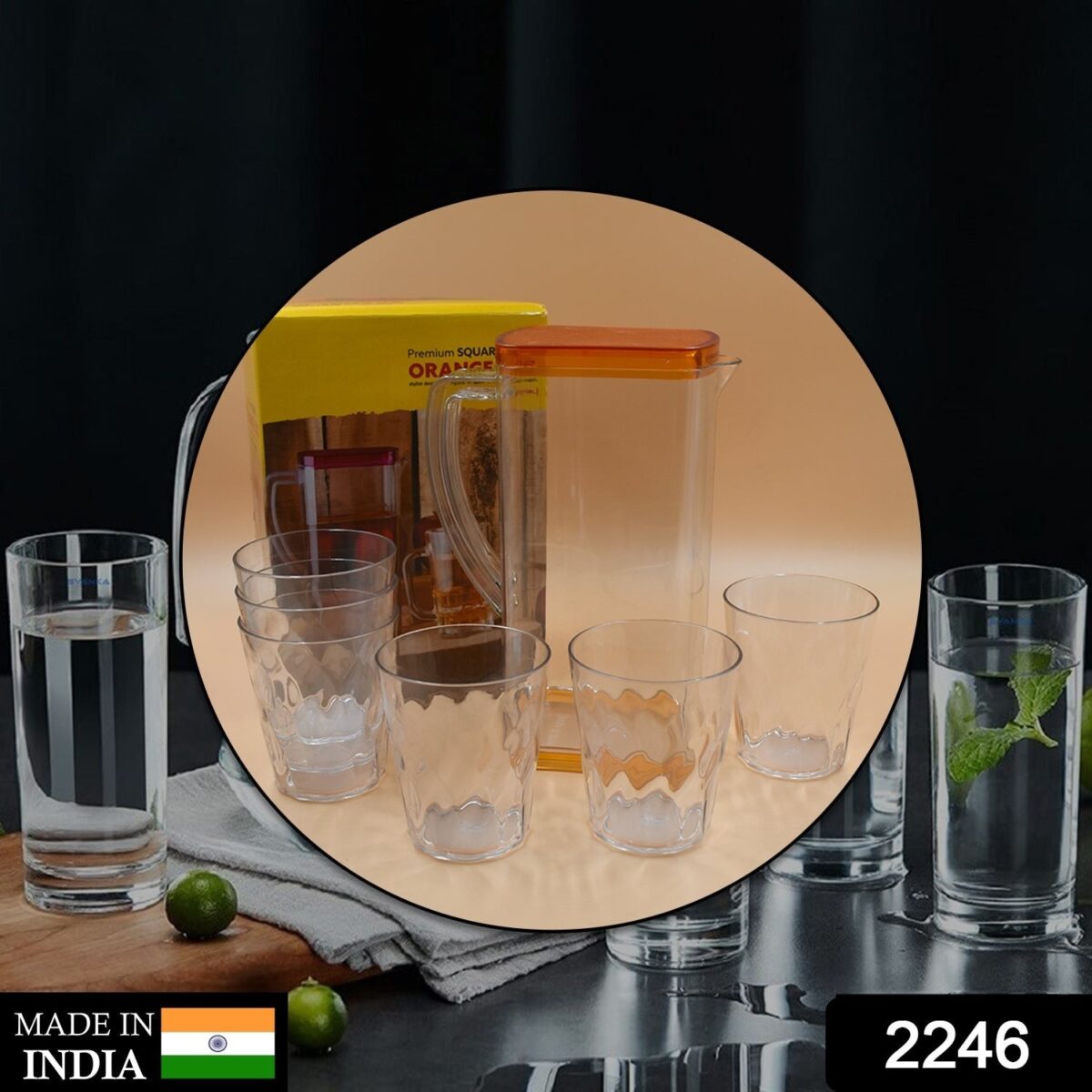 Resistant Glass Jug for Juice, Milk, Cold or Hot Beverages (plastic) - Image 2