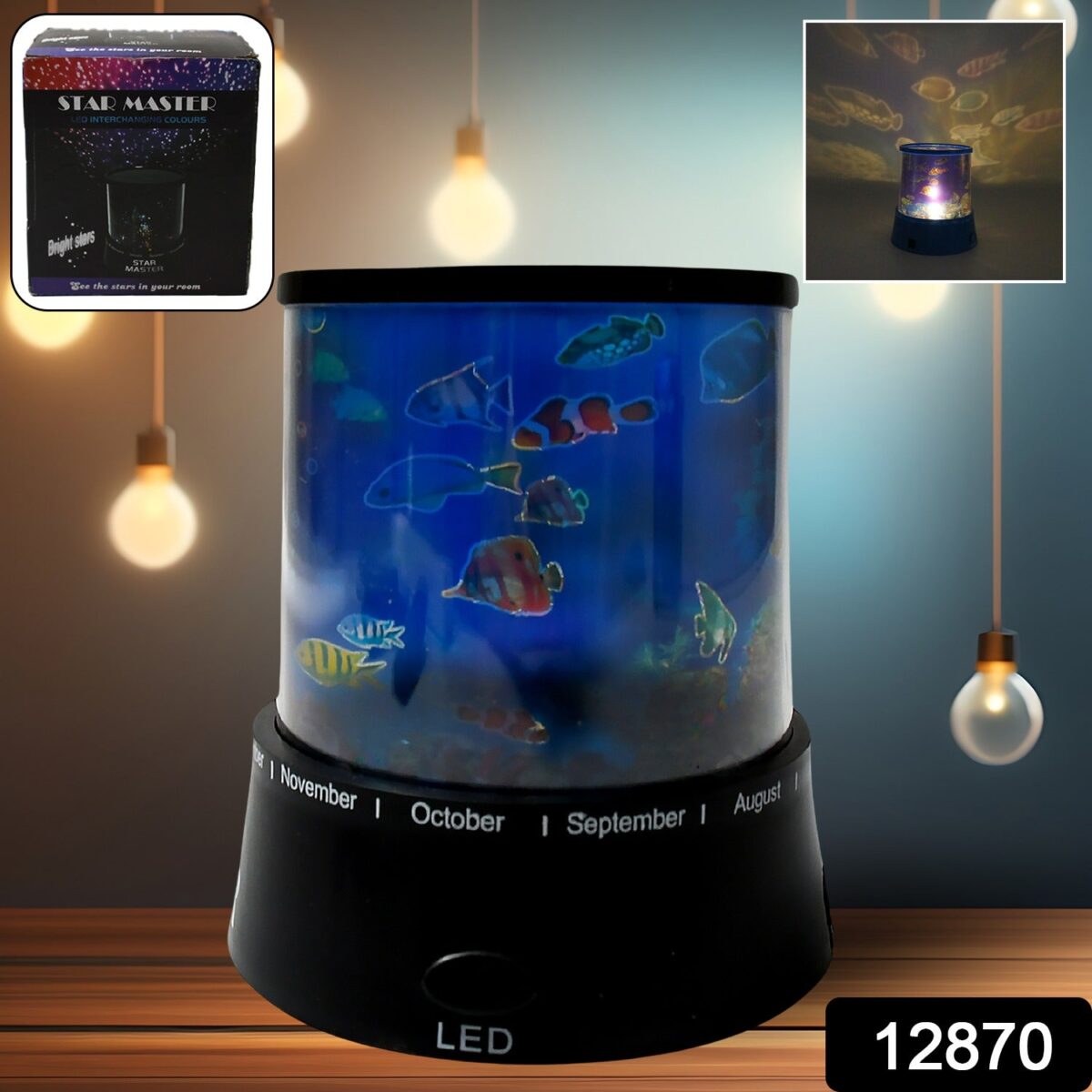 LED Projector Night Light Ã¢â‚¬â€œ 3 Battery Lamps, Rotating with Music, Perfect for Kids & Home Decor (1 Pc, Battery Not Included) - Image 2