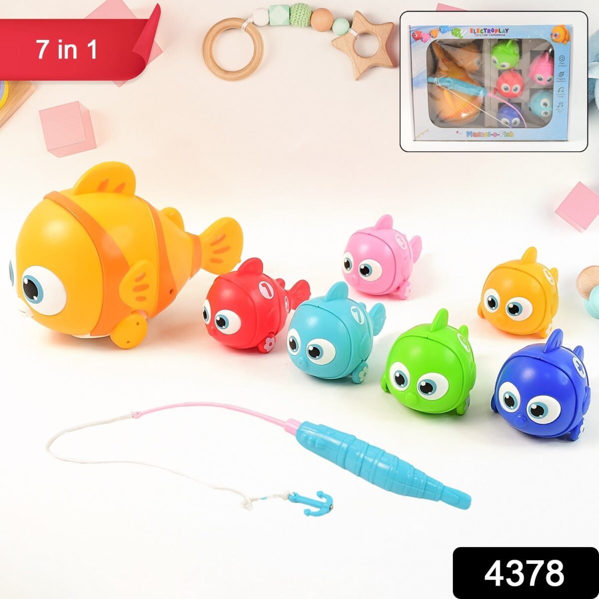 Electroplay 7-in-1 Magnetic Fishing Toy Set for Kids - Image 2