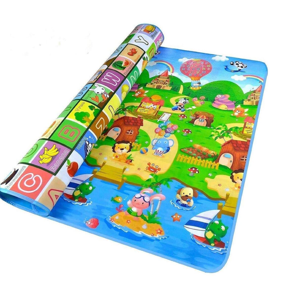Waterproof Double Side Baby Play Floor Mat for Kids Home With Bag (Size 120 x 180cm) - Image 4