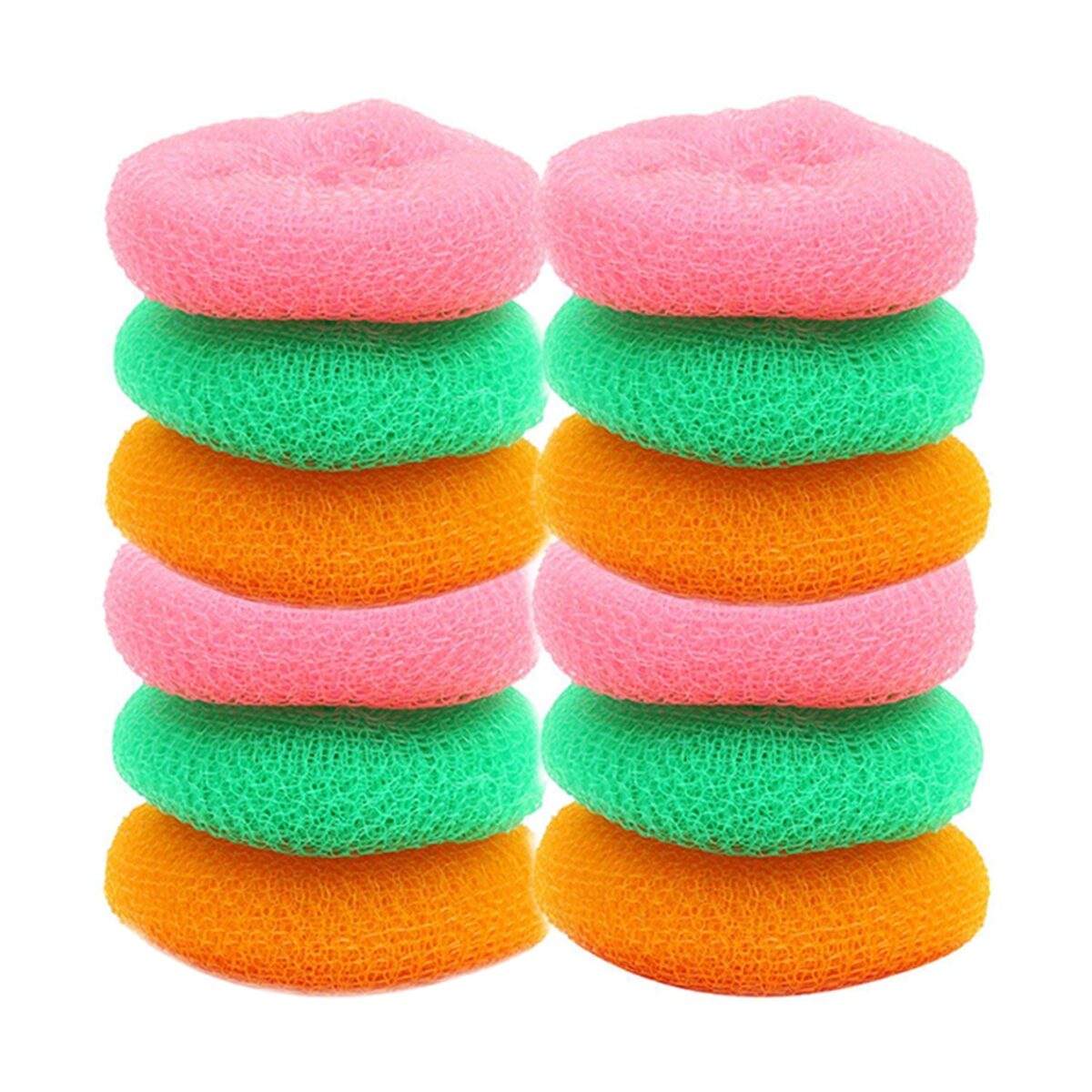 Plastic Scrubber Round Nylon Scrubbers (12Pcs Set) - Image 1