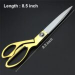 Stainless Steel Tailoring Scissor Sharp Cloth Cutting for Professionals (8.5inch) (Golden) - Image 3