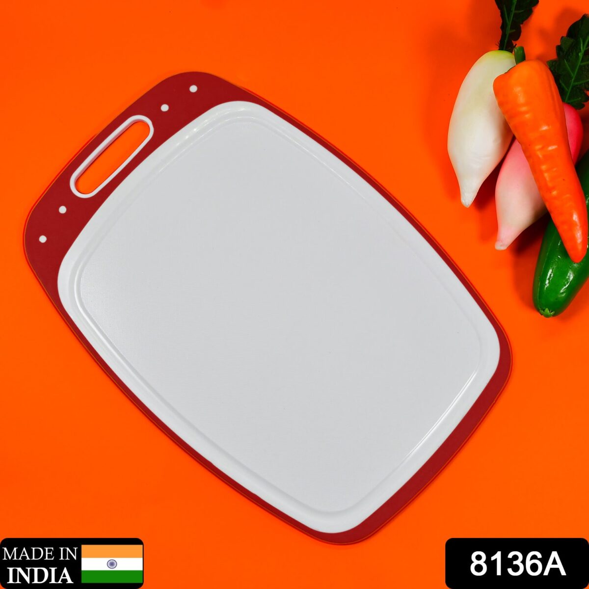 Ganesh Vegetables and Fruits Cutting Chopping Board Plastic Chopper Cutter Board (1 Pc) - Image 2