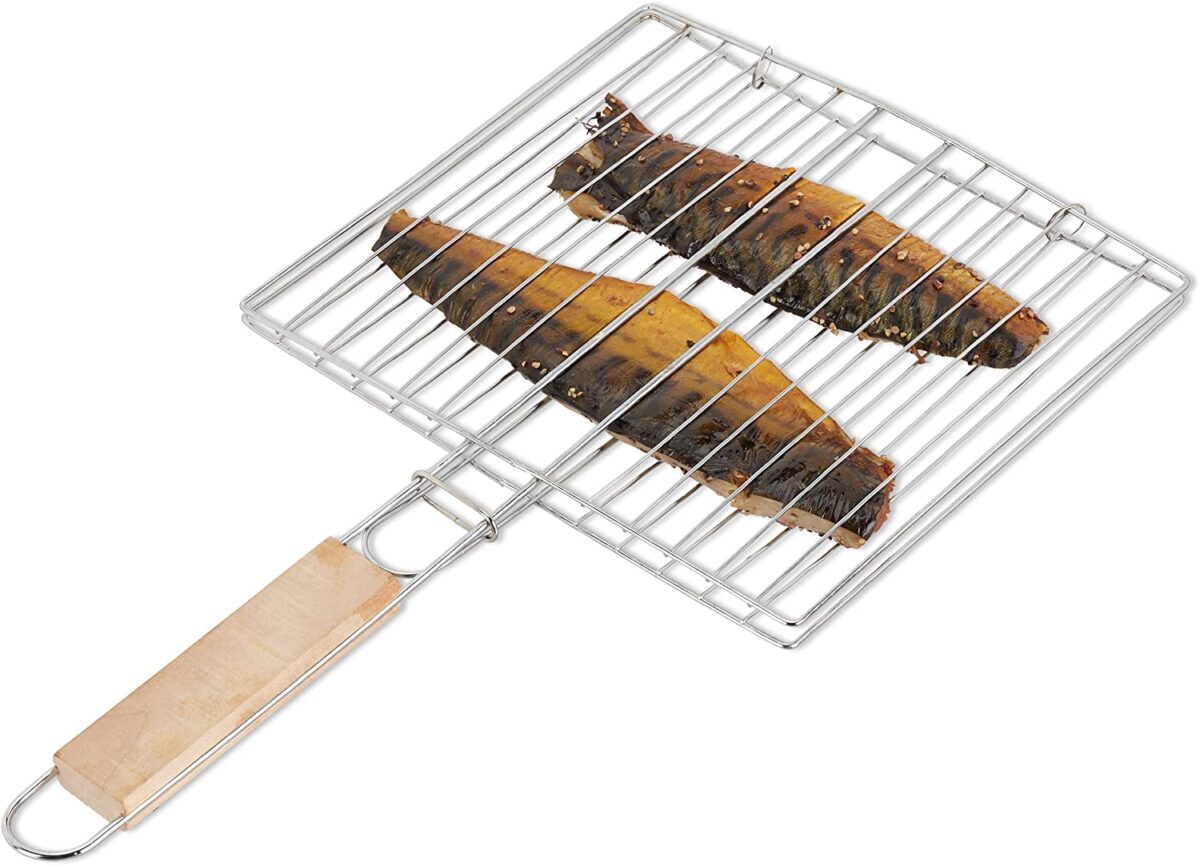 Kitchen Square Roaster Grill Barbecue Grill with Wooden Handle - Image 6