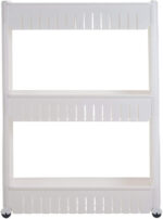 Multipurpose 3 Layer Slim Side Space Saving Storage Organizer Rack Shelf - Image 5