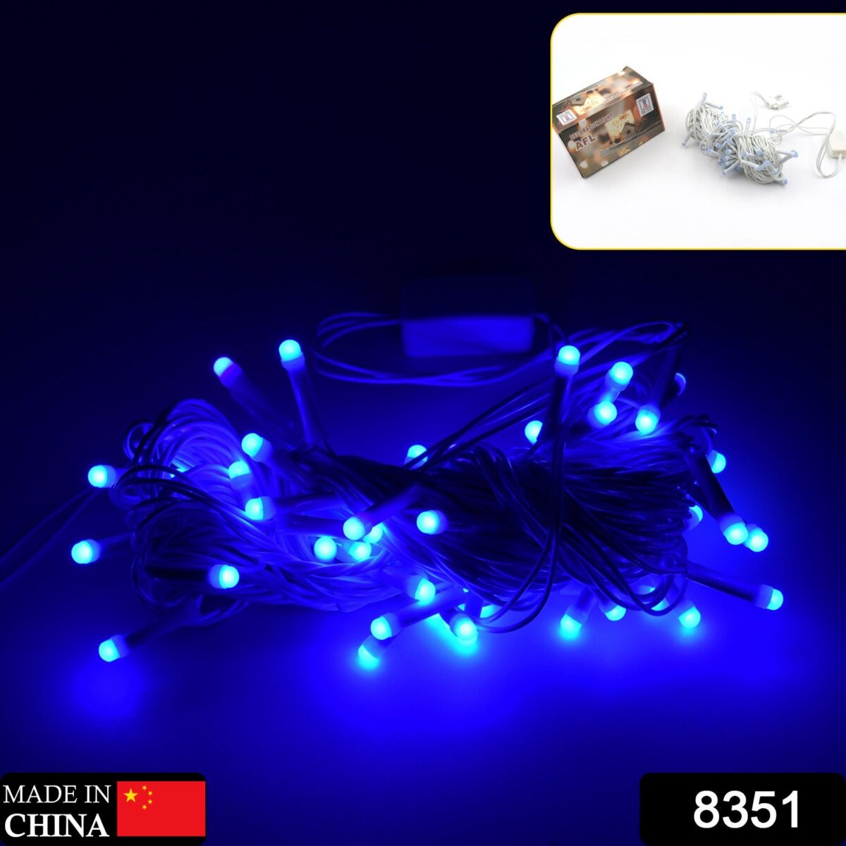 9MTR HOME DECORATION DIWALI & WEDDING LED CHRISTMAS STRING LIGHT INDOOR AND OUTDOOR LIGHT ,FESTIVAL DECORATION LED STRING LIGHT, ONE COLOR LIGHT ( 9 MTR Blue Color) - Image 2