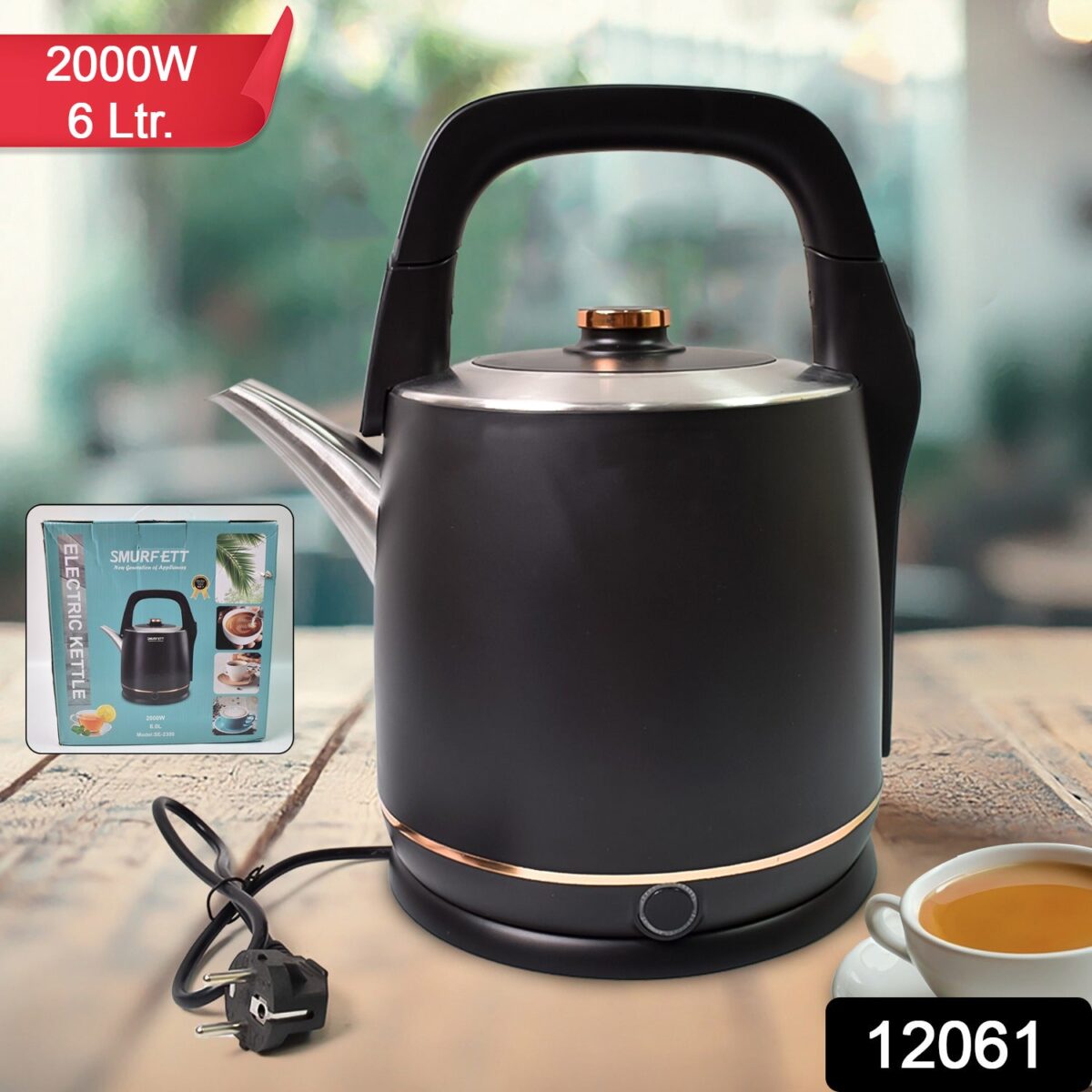 Stainless Steel Electric Kettle 2000 Watt (6 Ltr.) - Image 1