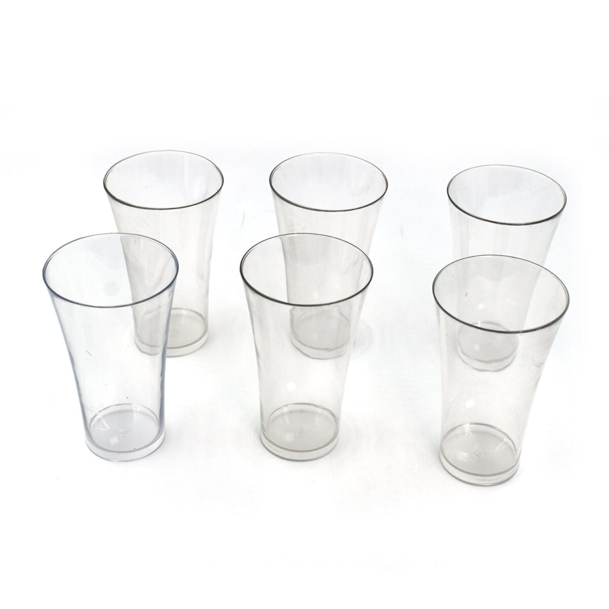 Plastic Drinking Glass Juice Glass Water Glass Set of 6 Transparent Glass - Image 5
