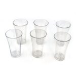 Plastic Drinking Glass Juice Glass Water Glass Set of 6 Transparent Glass - Image 5
