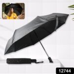 2 Fold Manual Umbrella â€“ Wind, Sun & Rainproof with Steel Shaft & Wrist Strap - Image 2