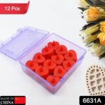 Flameless Candles LED Heart Shape Tea Light Candles Multi Color Electrical Diya Candles Battery Operated Fake Candles for Gift/Home Decoration Diwali Navratri Lighting (Pack of 12) - Image 2