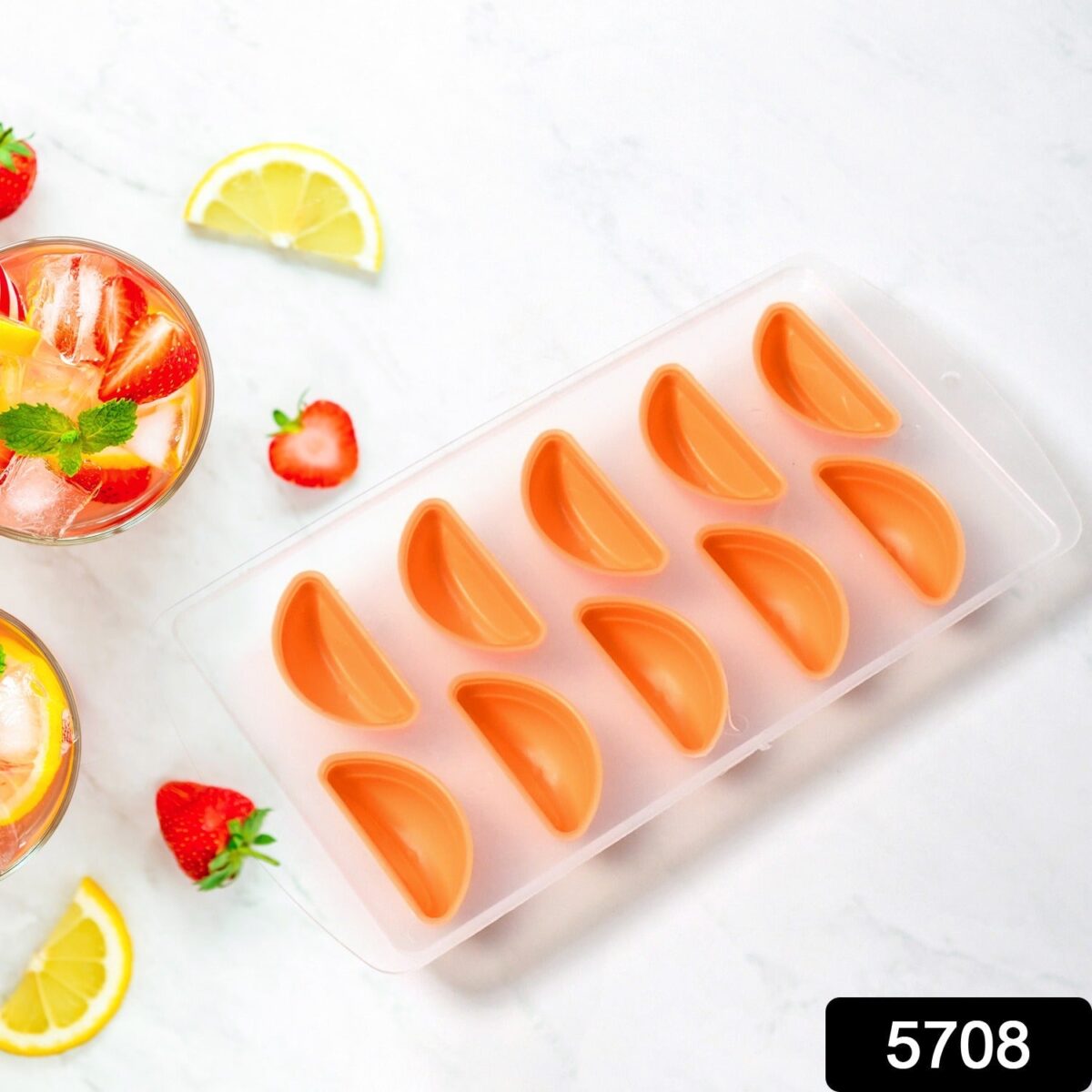 Silicone Mold Ice Cube Tray Creative Sweet Multi Type Ice Tray , Ice Cube Trays Multi Fruit Shape Ice Tray (1 Pc) - Image 2