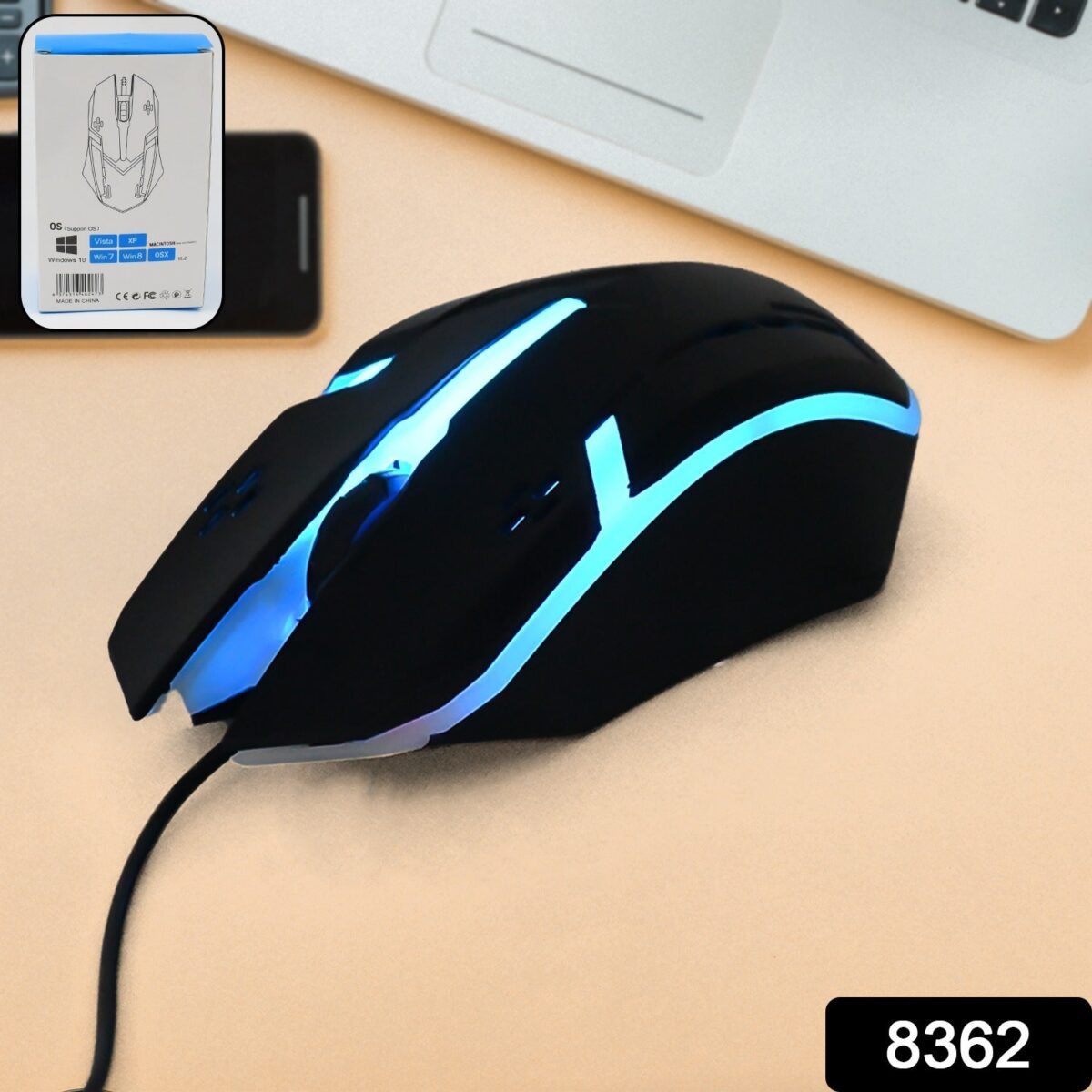 Computer / Laptop USB Wired Optical Mouse (1 Pc) - Image 2