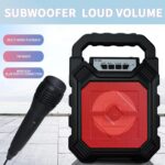 Wireless Bluetooth Portable Boom Box Subwoofer Support Mic Input Outdoor Speaker 5 W Bluetooth Speaker - Image 5
