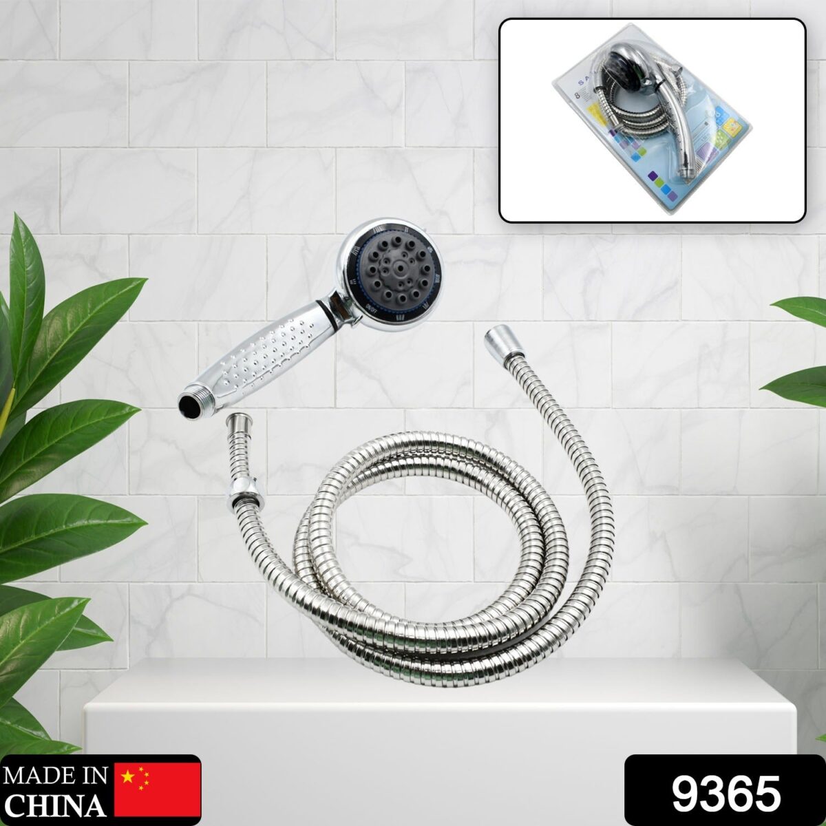 Shower Head and Stainless Steel Hose Multi-Function Plastic High Pressure Shower Spray for Bathroom - Image 1