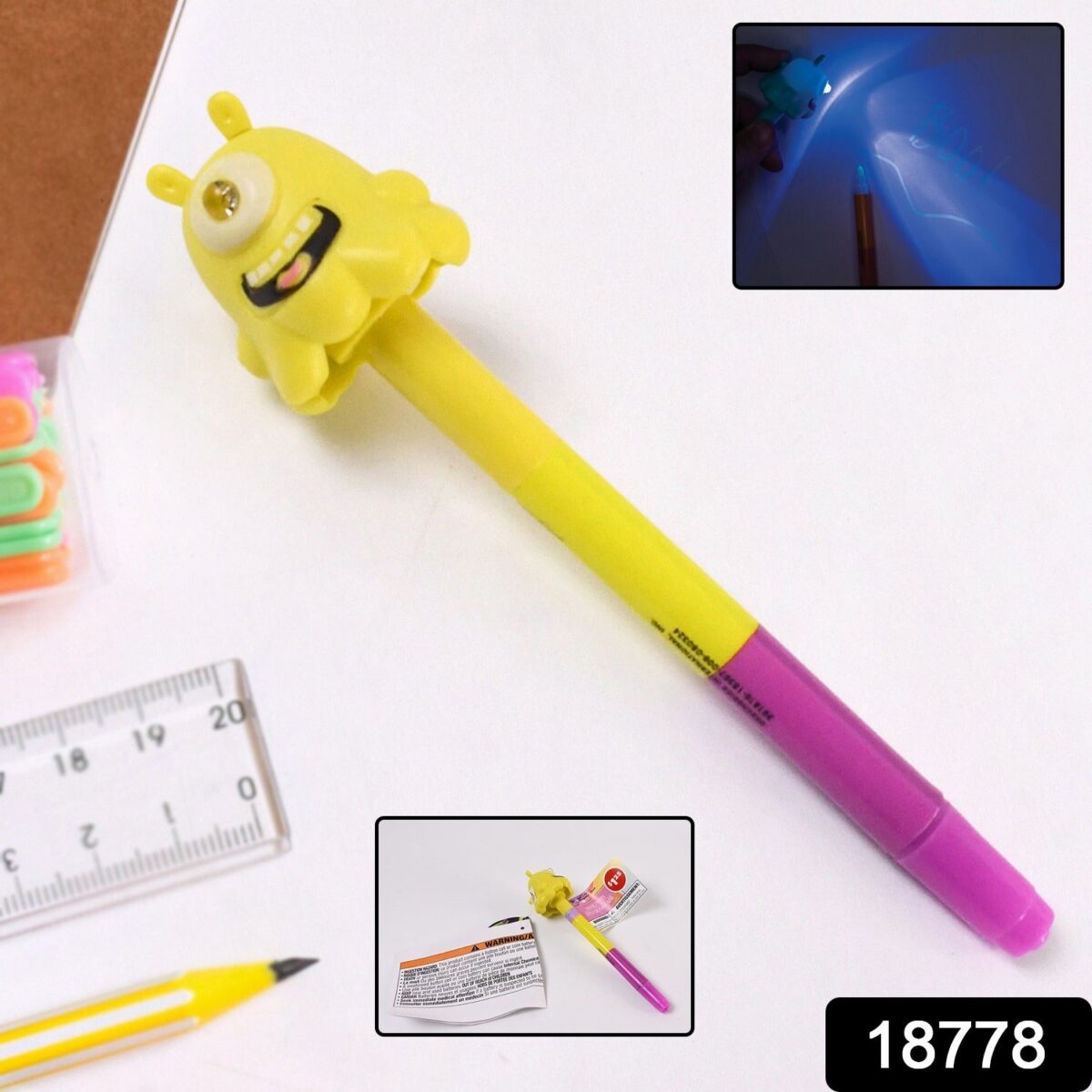 3-in-1 Ball Pen with Marker and Light Versatile Writing Tool (1 Pc) - Image 2