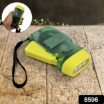 3 LED Hand Press Torch Hand Crank Flashlight Hand Pressing Flashlight Traveling Torch Light Manual Generator, Battery-Free Flashlight (1 Pc) - Image 2