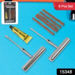 Tyre Repair Puncture Kit with 5 Rubber Strips (8 Pcs Set) - Image 2