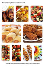 Natural Bamboo Wooden Skewers / BBQ Sticks for Barbeque and Grilling - Image 7