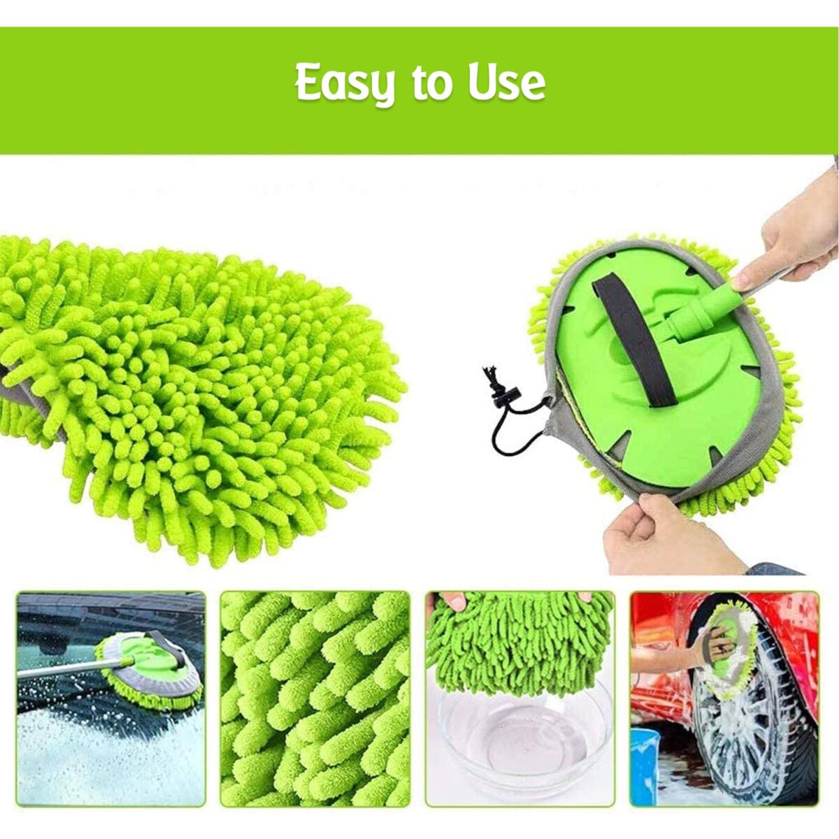 Car Duster Microfiber Flexible Duster Car Wash | Car Cleaning Accessories | Microfiber | brush | Dry / Wet Home, Kitchen, Office Cleaning Brush Extendable Handle - Image 10