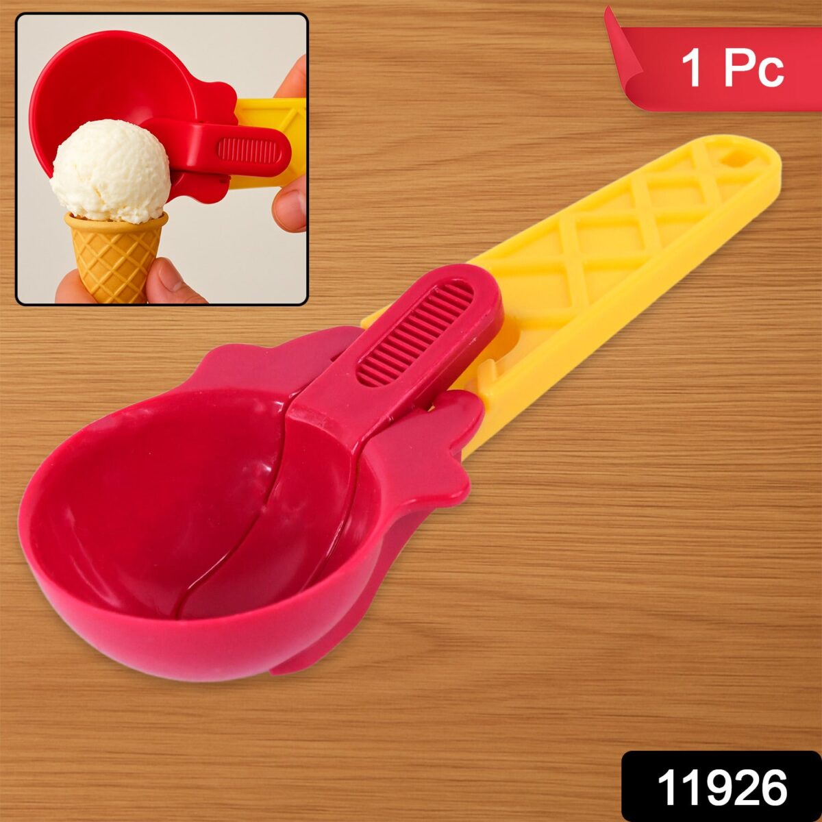 1-Piece Plastic Ice Cream & Watermelon Scooper with Trigger Dipper - Image 2
