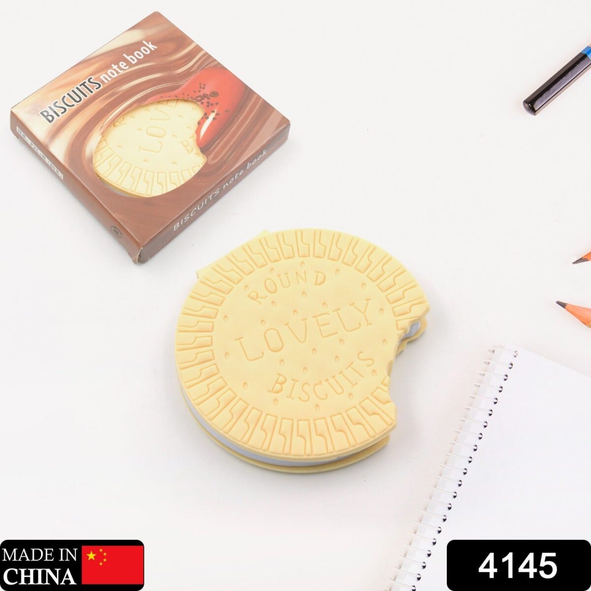 Round Biscuit-Scented Notebook â€“ Fun Writing Copybook (1 Pc) - Image 2