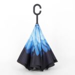 Printed Travel Windproof Umbrella (Reverse Umbrella) - Image 7
