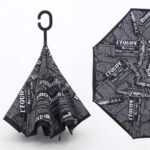 Printed Travel Windproof Umbrella (Reverse Umbrella) - Image 4