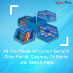 46 Pcs Plastic Art Colour Set with Color , Crayons, Oil Pastel and Sketch Pens - Image 7