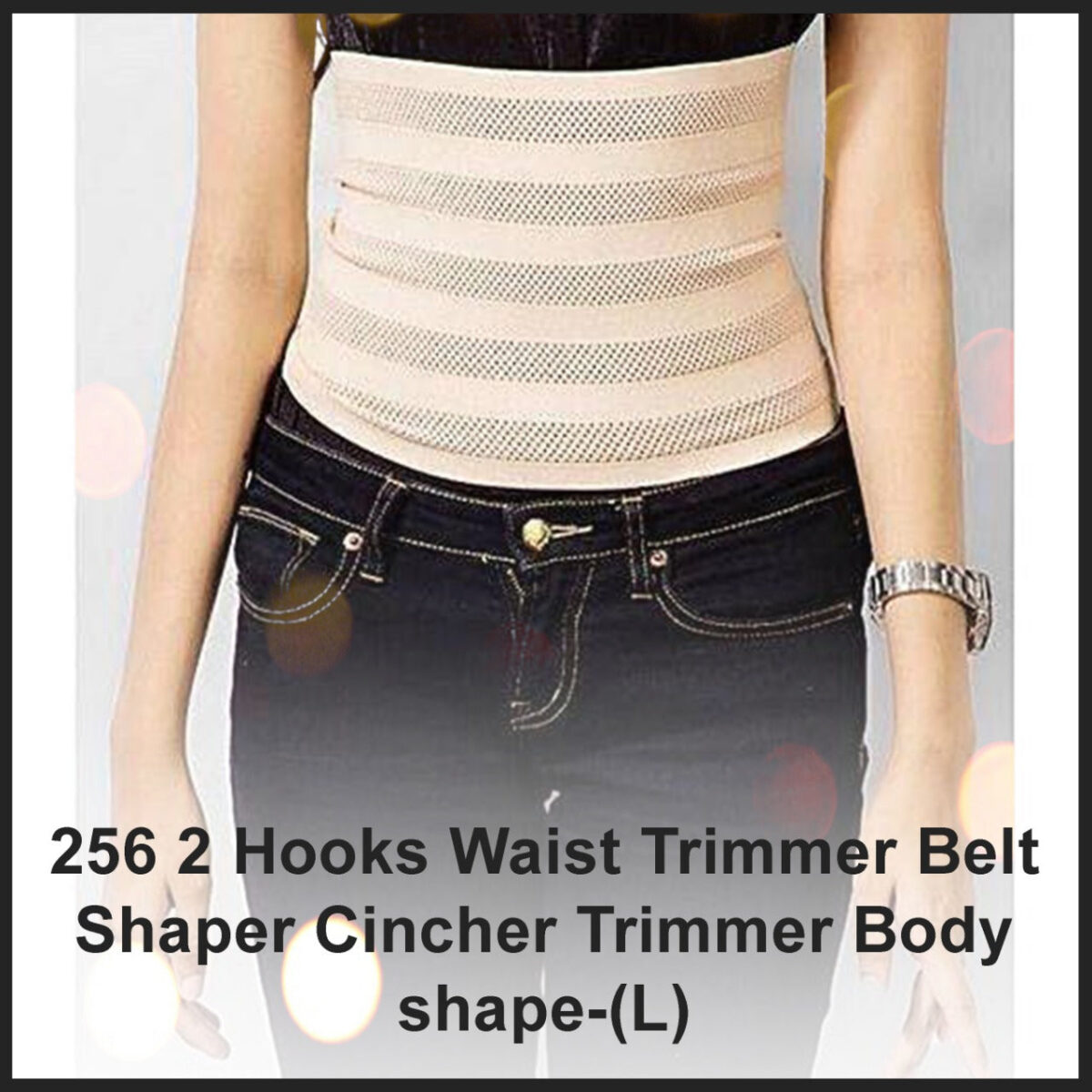 2 Hooks Waist Trimmer Belt Shaper Cincher Trimmer Body shape - (L) - Image 3