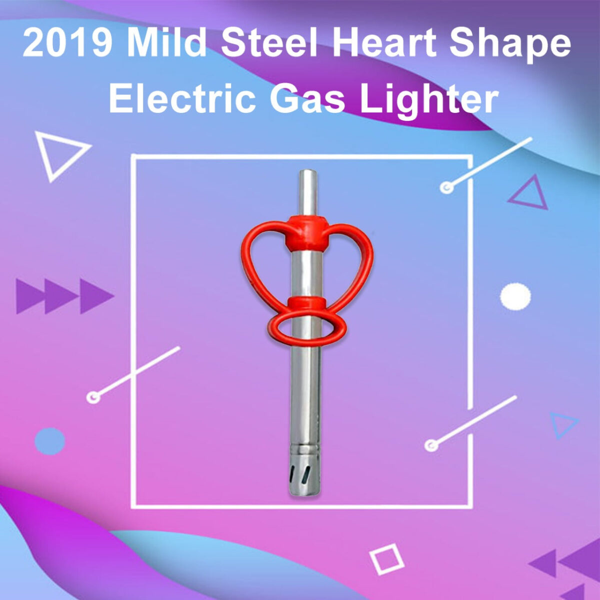 Mild Steel Heart Shape Electric Gas Lighter - Image 2