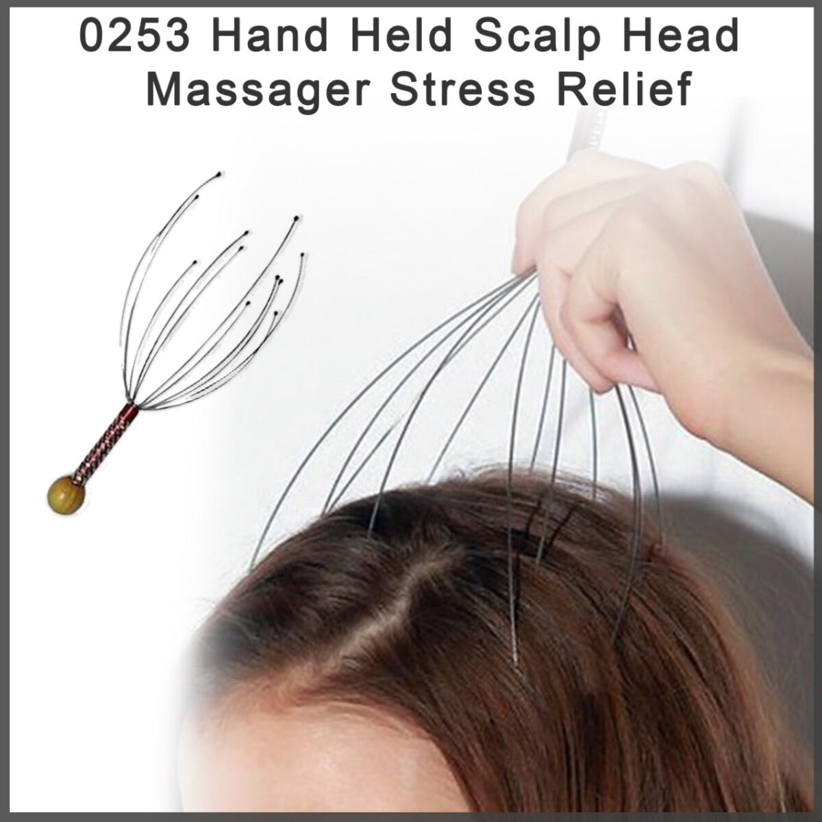 Hand Held Scalp Head Massager Stress Relief - Image 3