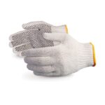 Unisex Knitted / Sewing Cotton Plain Hand Gloves Raw White - Image 4