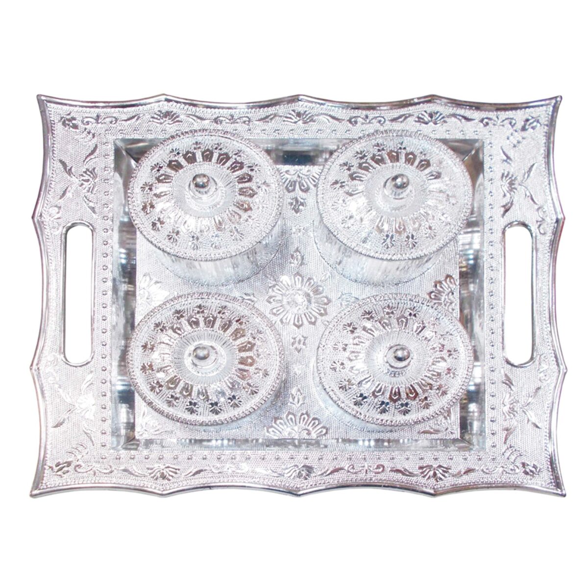 Dry Fruit Air Tight Bowls Tray with Lids 4 Section Snacks Mukhvas Dani - Image 5