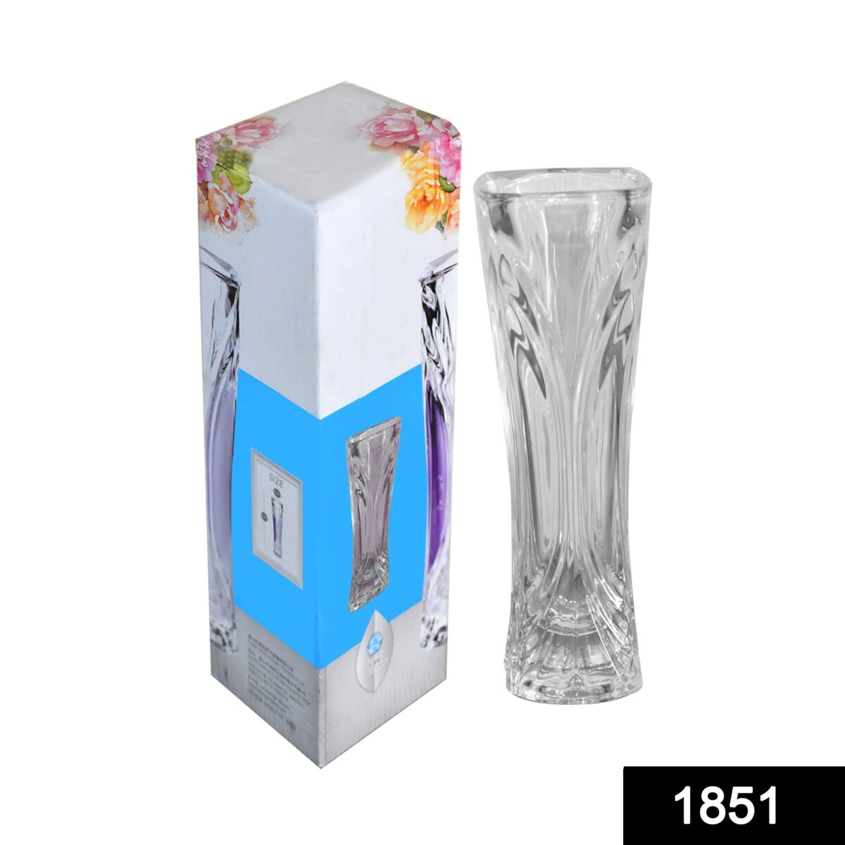 Glass Flower Pot, Crystal Clear Vase for Living - Image 2