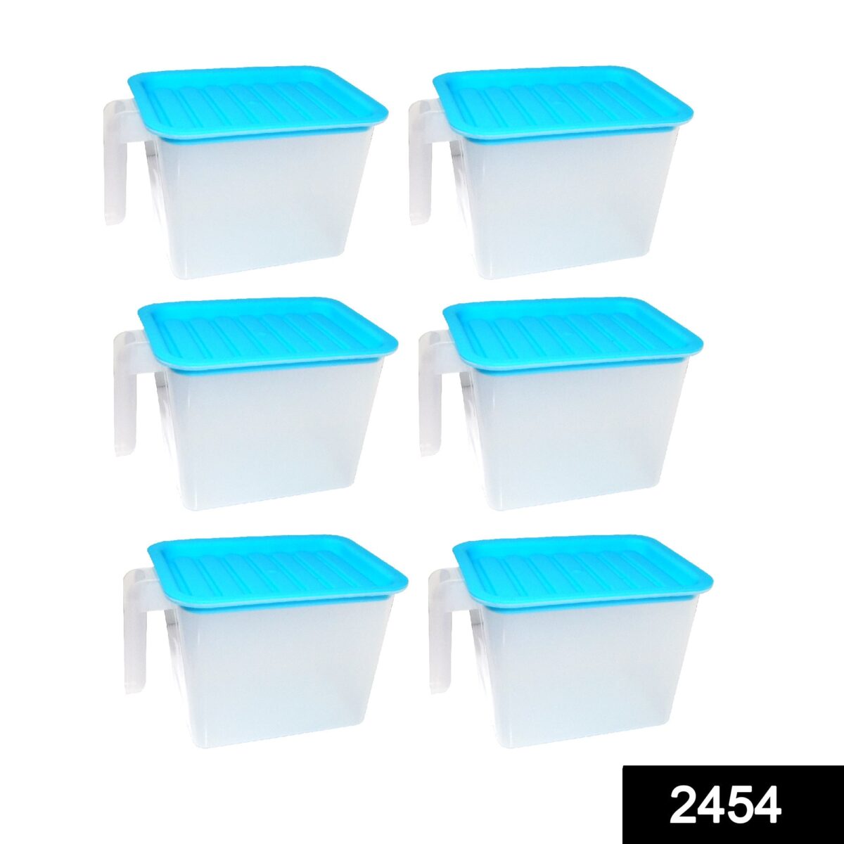 Air Tight Unbreakable Big Size 1100 ml Square Shape Kitchen Storage Container (Set of 6) - Image 2