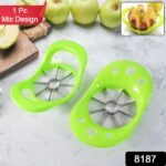 Multi Purpose Fruit Slicer Apple Cutter Regular With 8 Stainless Steel Blades Apple Slicer (1 Pc) - Image 2