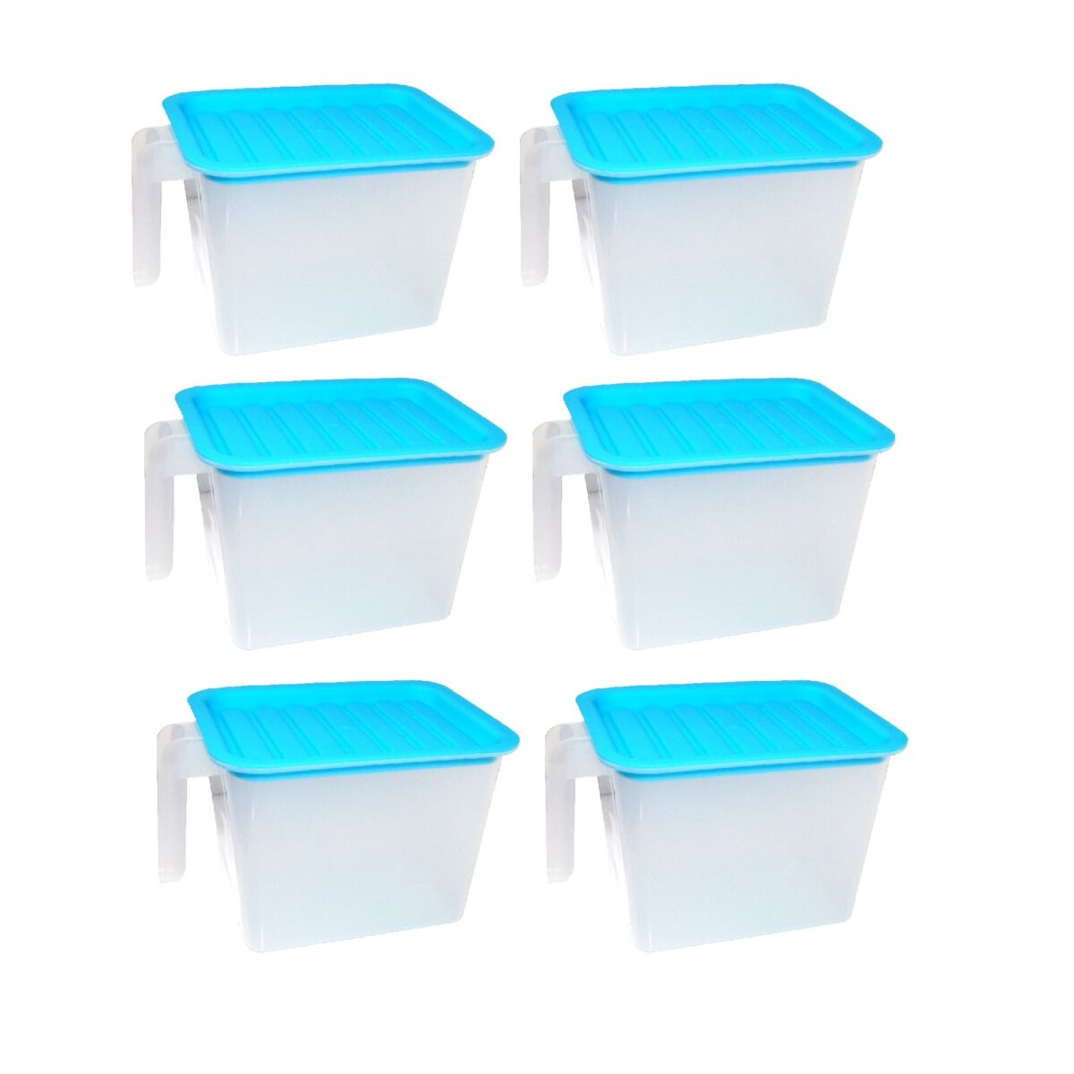 Air Tight Unbreakable Big Size 1100 ml Square Shape Kitchen Storage Container (Set of 6) - Image 1