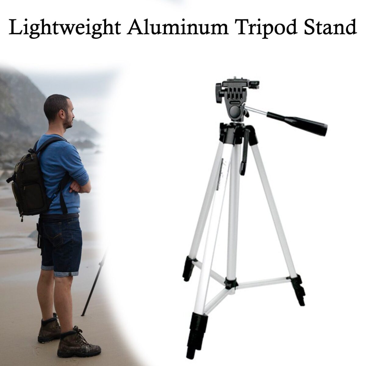 Long Lightweight Aluminum Tripod Stand - Image 3