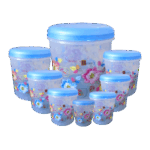 Air Tight Plastic Transparent Container Set (10000ml, 7000ml, 5000ml, 3000ml, 2000ml, 1000ml, 750ml, 500ml) - Image 4