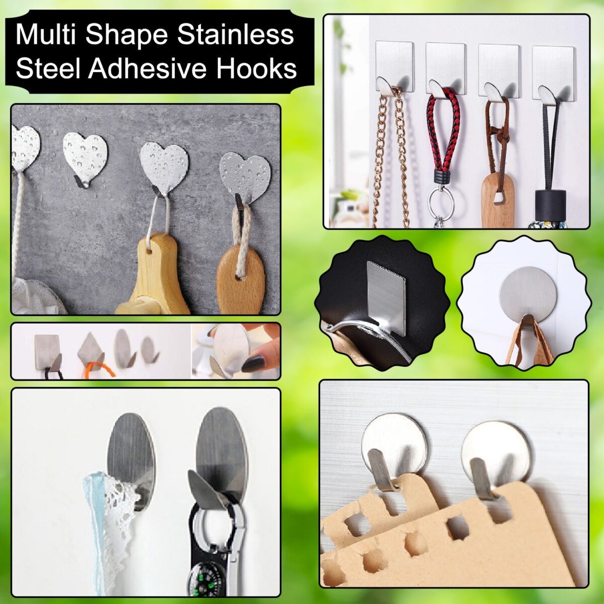 Multipurpose Stainless Steel Adhesive Hooks - Image 4