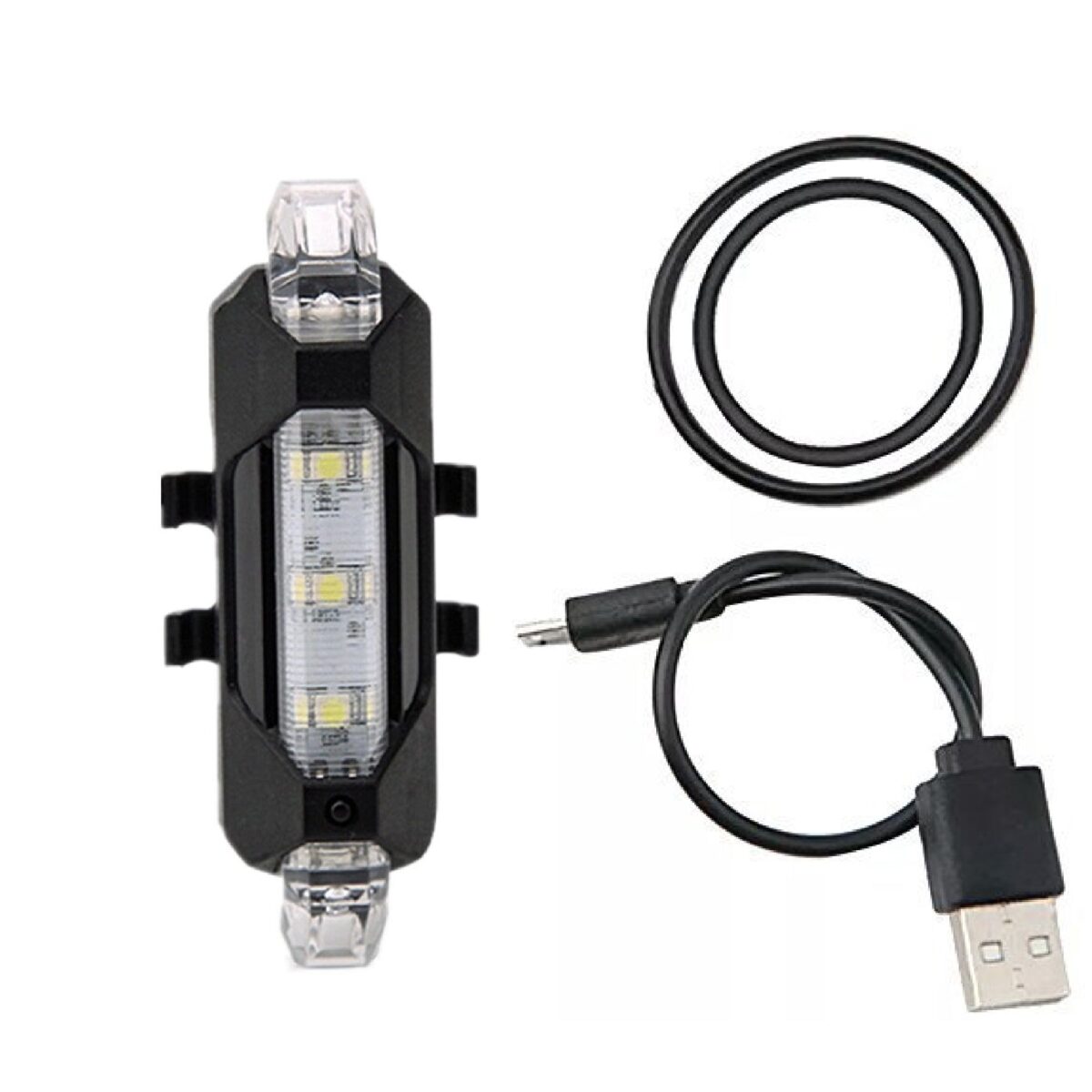 Rechargeable Bicycle Front Waterproof LED Light (White) - Image 1